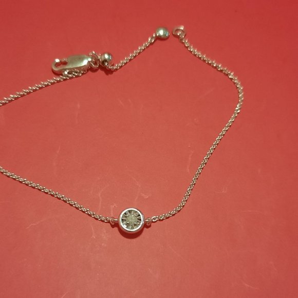 Monica Vinader Silver DIAMOND ESSENTIAL BRACELET - Picture 3 of 5